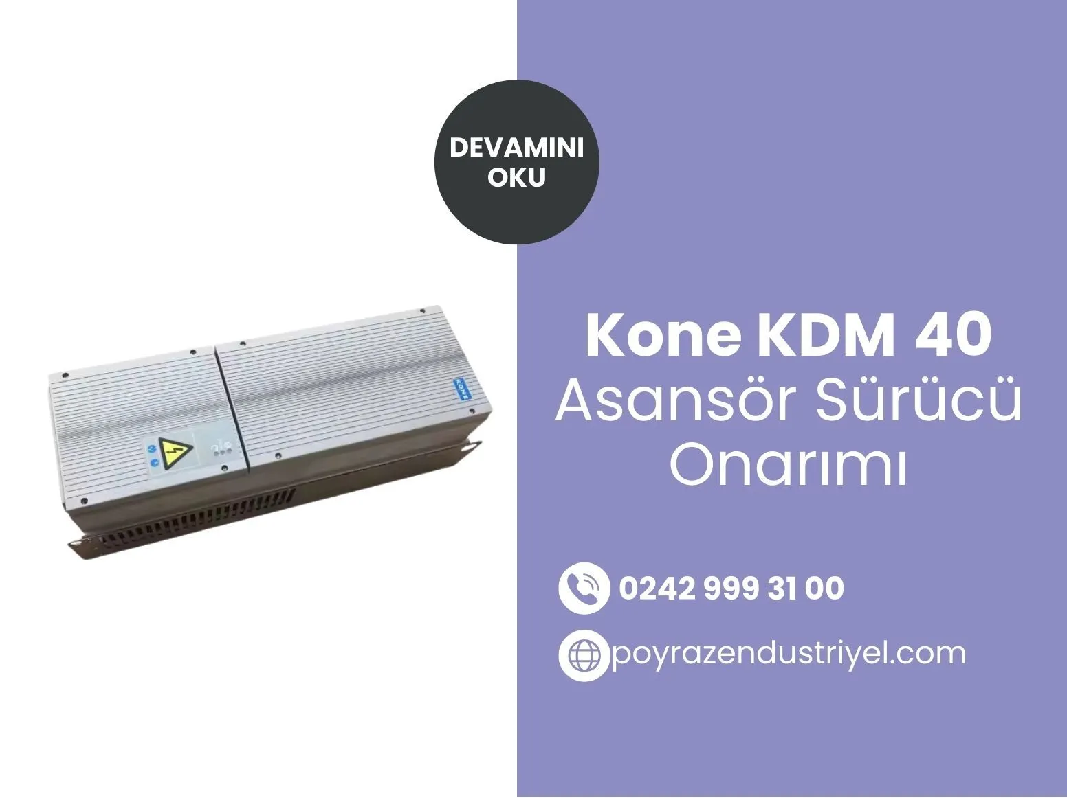 Kone KDM 40 Asansör Sürücü Onarımı